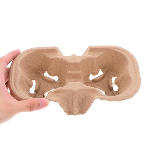 Soporte de bebidas para llevar de papel pulpa evita derrames con sus 2 ranuras 4