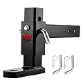 TYT Adjustable Trailer Hitch Ball Mount with 2 Hitch Pins, 1-Inch Hole, Fits 2-Inch Receiver, 6-1/4" Rise & 7-1/2" Drop Tow Hitch, 4-Position Adjustable Hitch, 7500 lbs