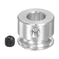 QUARKZMAN V-Typ Riemenscheibe 6mm Bohrung 12mm Außendurchmesser Einzelrille Aluminiumlegierung für 3MM PU Rundriemen Motorwellen-Bohrmaschine