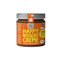 Naughty Nuts Bio Happy Nougat Spread - Vegan, ohne Palmöl und ohne raffinierten Zucker – 250 g