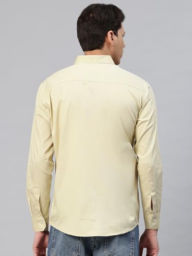 Image of Majestic Man Men's Cotton Slim Fit Solid Casual Shirt