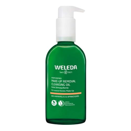 Huile nettoyante démaquillante Weleda à l'hamamélis bio et abricot 150 ml