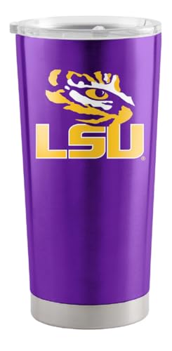 Image of Logo Brands 20 oz Powder Coat Tumbler- Insulated Tumbler with Lid for Water, Iced Tea or Coffee, Smoothie and More