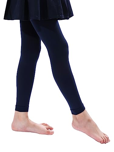 Image of EVERSWE Girl's Microfiber Footless Tights, Ballet Dance Tights, Ultra Soft Leggings