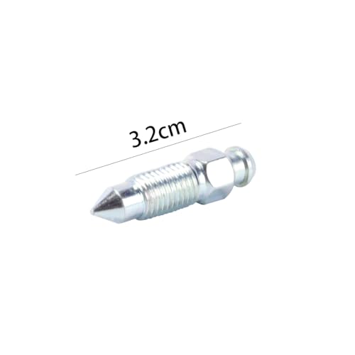 Hoite 4 Stück M8 x 1 mm Bolzen-Entlüftungsschraube mit Staubkappe aus verzinktem Metall für Scheibenbremssattel, Auspuff, Motorrad, Auto, Bremspumpenzubehör