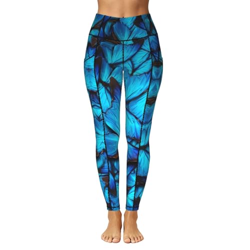 Pantalones de yoga elásticos de cintura alta con bolsillos para gimnasio mujer 2