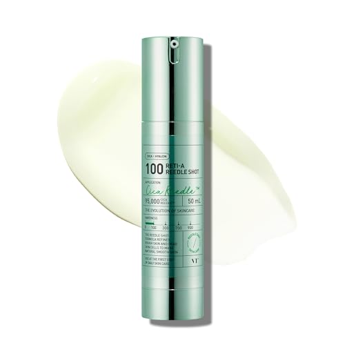 VT COSMETICS Reti-A Reedle Shot 100 Serum with Retinol (Vitamin A) & Repairing Exosome Microneedling Formula, Korean Skin Booster, 1.69 fl oz(50ml)