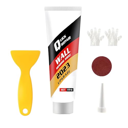 FALEIOR Drywall Repair Kit,1 Pack Wall Mending Agent,Wall Spackle with Scraper, Wall Surface Hole Fill Quick and Easy Solution