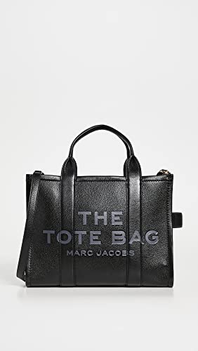 Image of Marc Jacobs Women's The Leather Medium Tote Bag, Black, One Size