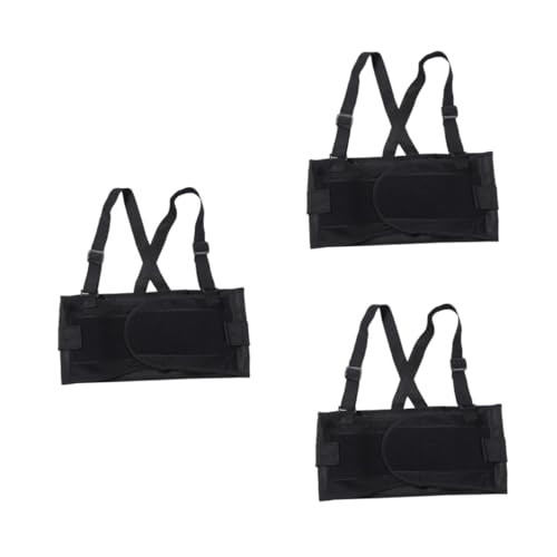 PACKOVE 3pcs Adjustable Back Support Belt for Fitness and Mountaineering Protective Lumbar Brace Strap Breathable Elastic Waist Support Lightweight Design