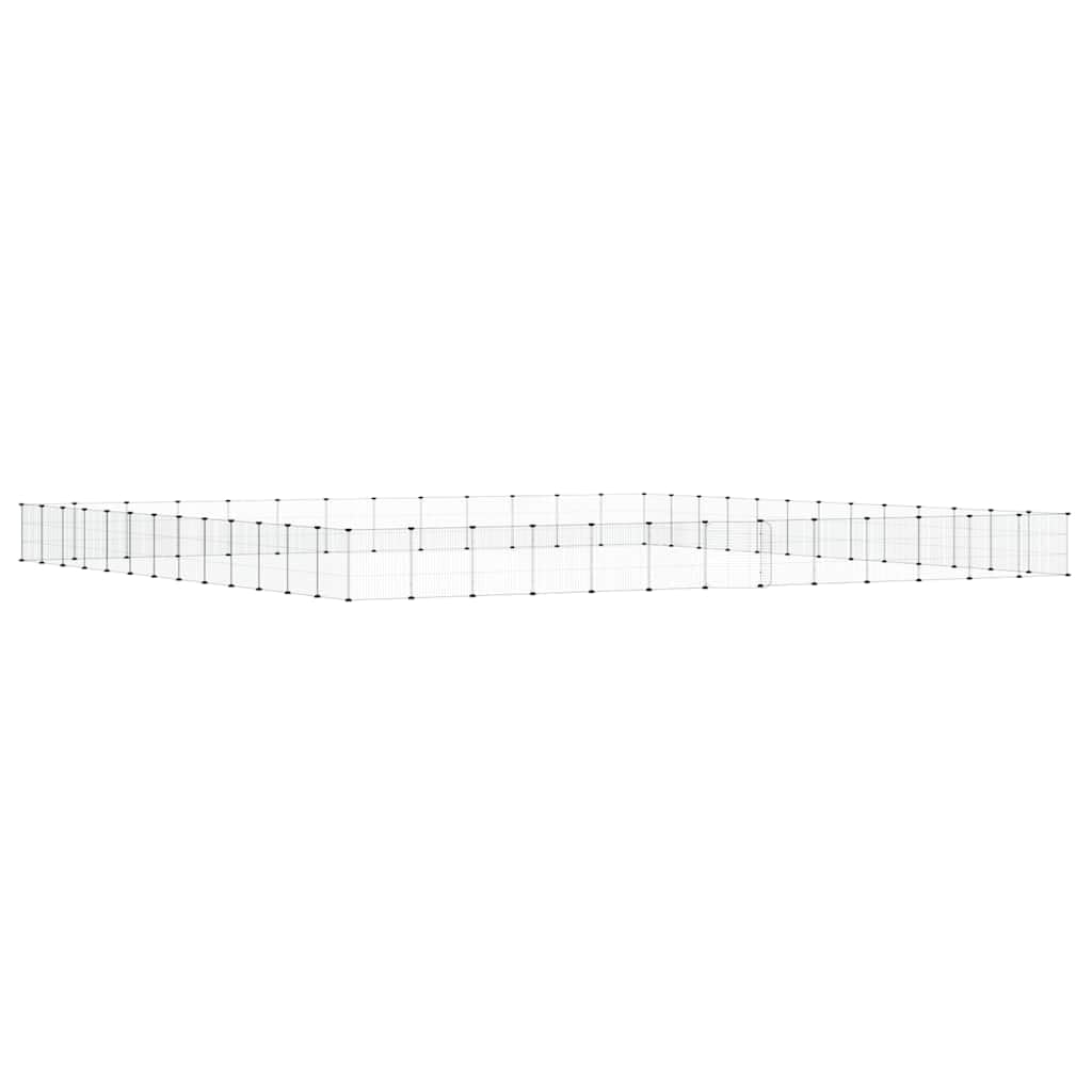 Klatka dla zwierząt 52 panele stal czarna 35x35 cm