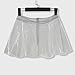 Women's Flared Pleated Skirts Shiny See Through Mini Skirt High Waist Clubwear Novelty Skirt for Women