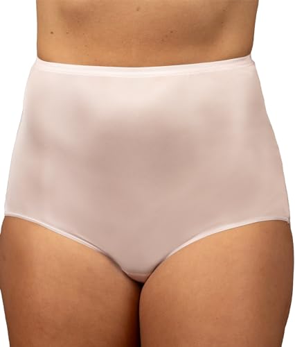 Shadowline Women's Hidden Elastic Nylon Full Brief Panty 3-Pack