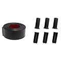 COUKIU Self Adhesive 4 Inch x 20 Feet Baseboard Molding Trim(S100) and 4inch(Width)3 Inner + 3 Outer Corners(Black)