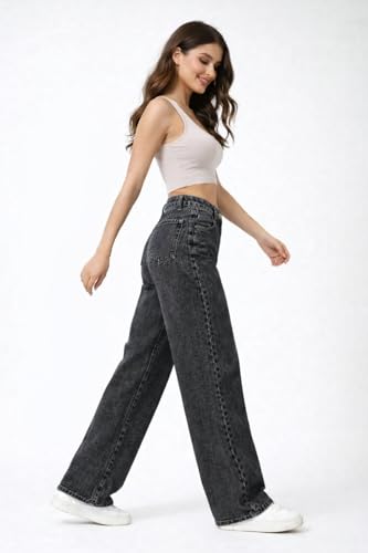 Image of ODDMONEKY Baggy Jeans for Women || Relaxed Fit Wide Leg High Rise Jeans for Women (Wjeans-8)