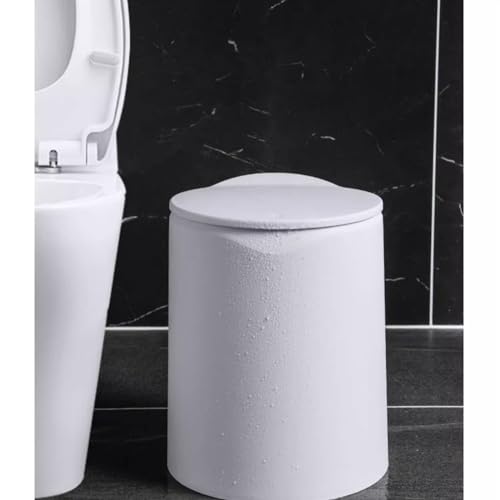 Basurero con tapa tipo prensa blanco mediano miniatura 5