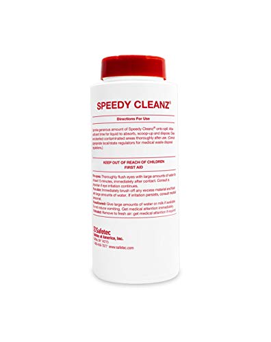 Safetec Speedy Cleanz Fluid Absorbent 16Oz. Shaker Top Bottle (12 Bottles/Case) (For Urine, Vomit And Body Fluid Spills) #TOP5