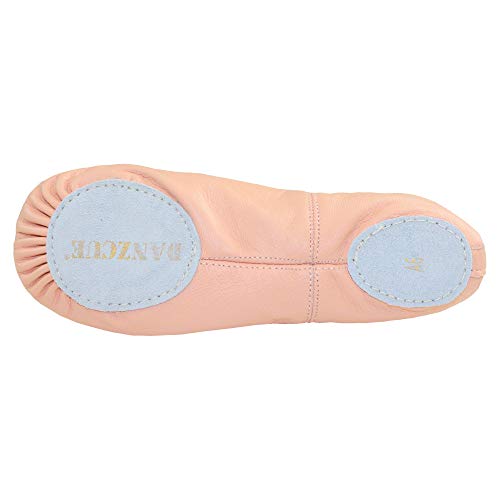 Danzcue Adult Split Sole Leather Pink Ballet Slipper 8.5 M Us #TOP3