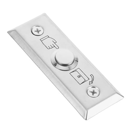 Uonlytech Interrupteur De Porte En Inox Bouton Poussoir De Sortie Plaque Murale De Sonnette Étanche Pour Contrôle D'accès Compatible Extérieur 1 Pièce...