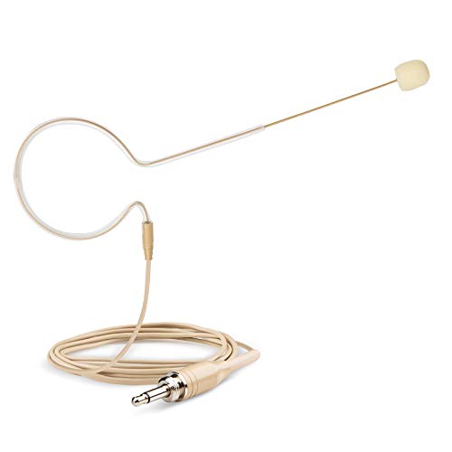 Sujeetec Pro Earset Microphone Headset Headworn Microphone Over Ear Condenser Mic for Wireless System Bodypack Transmitter, Ideal for Singing, Presentation, Churches, Lectures â€“ Beige