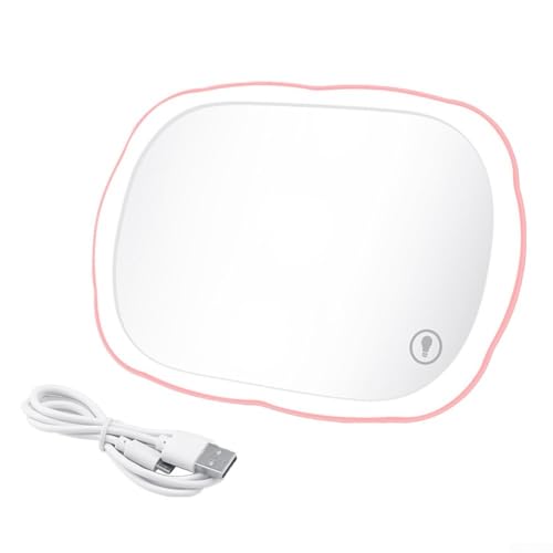 Jotekonoby Tecnología de maquillaje LED para restauración solar de coche con tres niveles de brillo, luz natural, visera reductora de espejo (rosa)