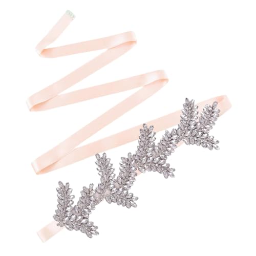 Silver Rhinestone Wedding Belt, Perfect For Formal Dresses And Banquets.