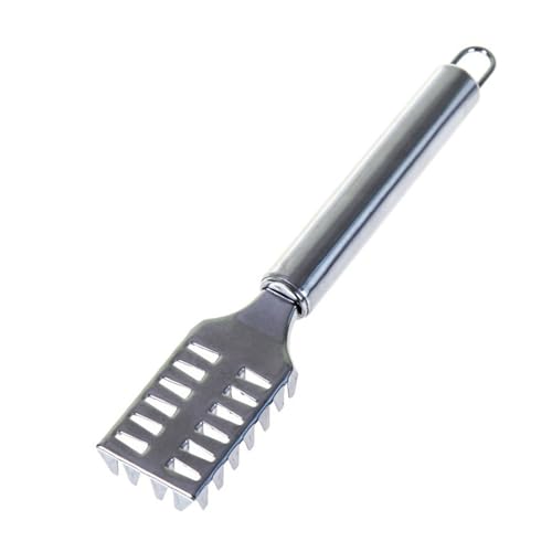 Sunicon Stainless Steel Fish Scale Remover, Premium Fish Descaler Tool, Handheld Manual Fish Scale Remover with Serrated Sawtooth Ergonomic Handle for Kitchen, Seafood Markets