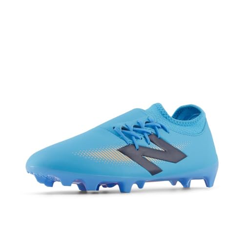 New Balance Unisex Furon Dispatch FG V7+ Soccer Shoe, Team Sky Blue/Mango, 11.5 US Men