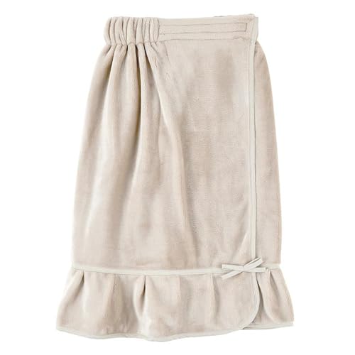 Image of Bella Sleep + Spa Ultra Soft Plush Luxury Spa Shower Bath Wrap with Adjustable Closure, One Size, Flax