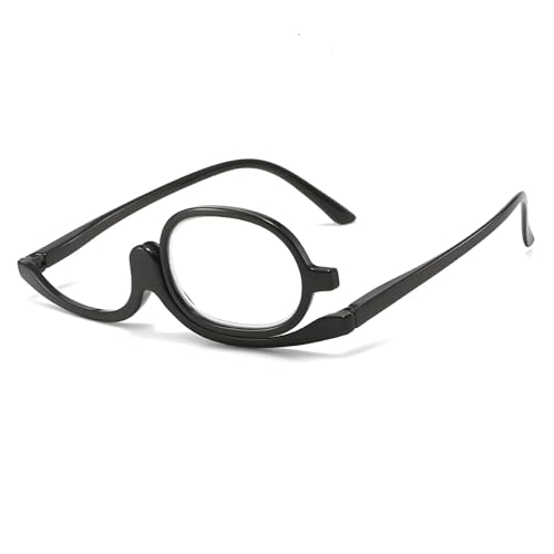 AONAYO Óculos de leitura de maquilhagem, óculos de maquilhagem, óculos de maquilhagem rotativos com uma lente, óculos de aumento de maquilhagem, óculos cosméticos, para mulheres, +1,5