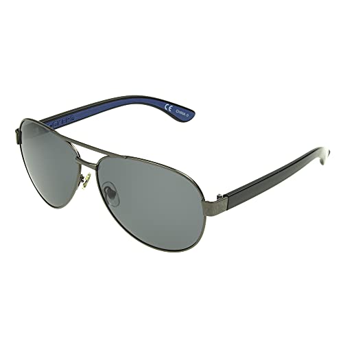 DOCKERS Men's Bo Sunglasses Polarized Aviator, Gunmetal, 54mm