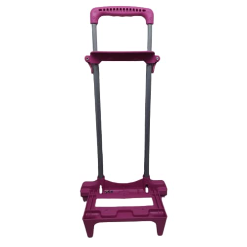 Carrinho Para Mochila Infantil Escolar Pequena 2 Haste Cor Rosa E Preto 30 Cm (ROSA)