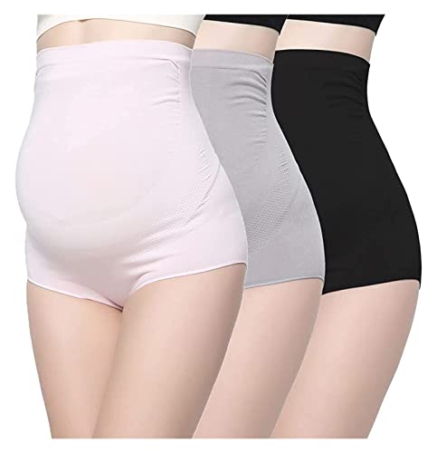 NDLXMM Unterwäsche Inkontinenz Frauen Physiologie Hosen Bambusfaser Mutterschaft Unterwäsche, Frauen Ultra High Taille superelastische Schwangere Höschen über Bump Cover