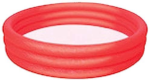 Bestway Planschbecken Kinderpool Pool 3-Ring Embossing (152 x 152 x 30 cm (Rot))