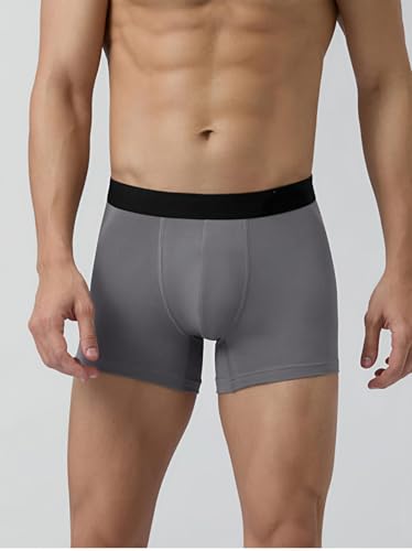 Image of Anti Bacterial Micromodal Solid Underwear for Men Combo Airsoft Trunk Breathable Inner for Men Sweatproof Underwear Imported Nylon Fabric Multi Pack of 2
