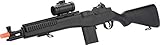 Evike US Socom M14 Full Size Airsoft Cycling Action Powered Sniper Rifle + Red Dot + Flashlight