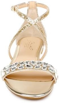 Jewel Badgley Mischka Osome Glitter Flat Sandals - Image 5