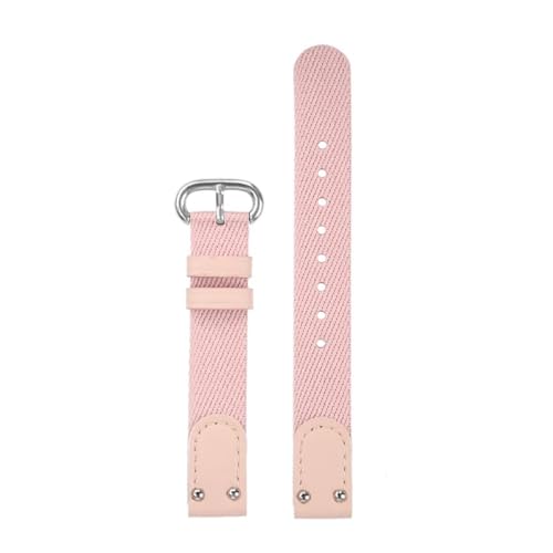 Bracelet Tissu 14mm Rose avec Boucle Verte-Art pour Montres AR