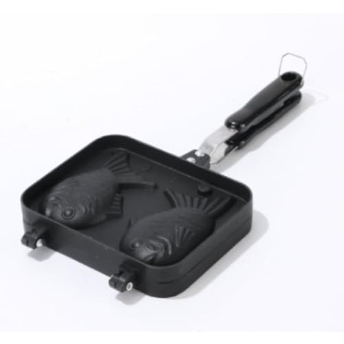 AKILER鯛焼き器 鯛焼きメーカー たい焼き器 鯛焼き 型 たい焼き 直火式 焦げつかない 上下分離型 鉄鋳 耳まで焼ける フッ素樹脂加工 ハンドル付き たいやき器 丸洗い ガスコンロ 鯛焼きツール 鯛焼き機 こびりつきにくい 和菓子用 DIY 調理器具