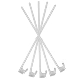 DIYEAH 5 Stück Autofenster Fahnenstangen, Fahrzeugflaggenrahmen, Ansteckbarer Flaggenhalter, Kunststoff, weiß, 5er Pack, für Autofenster und Nation Flag