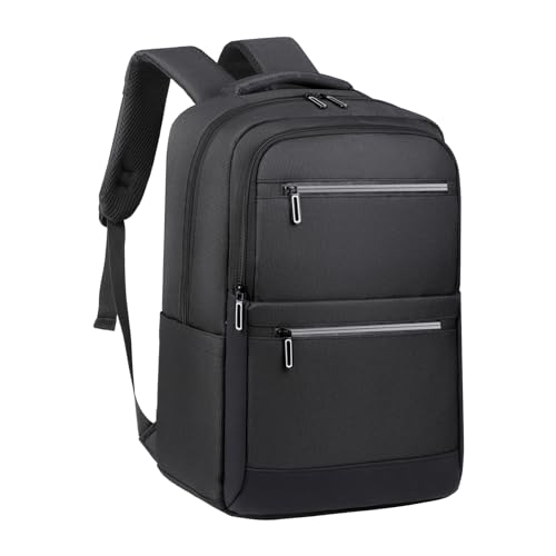 AIPIE Mochila para laptop de 15.6 pulgadas, bolsa de trabajo pequeña con 12 compartimentos, agujero de carga, mochila de viaje de negocios para hombres y mujeres, repelente al agua, mochila para