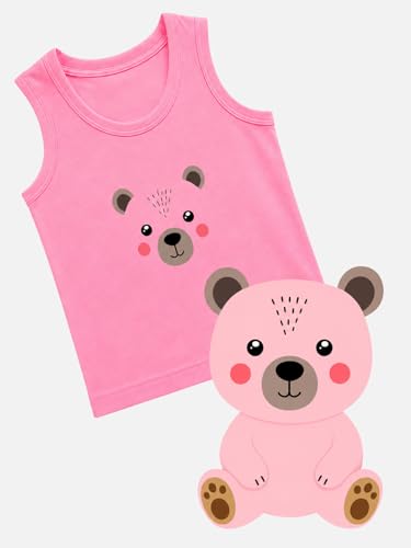 Image of BODYCARE Unisex Baby Vest Sleeveless Cotton Baniyan | Kid's Sando Baniyan, Kids Vest | Soft & Breathable Baby Jabla |Toddler Innerwear for Boys & Girls, Cute Prints | Multicolor| Pack of 3