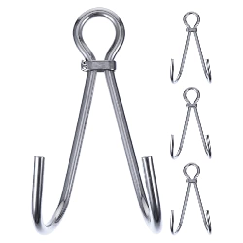 Lot de 4 hameçons doubles en acier inoxydable 316 pour plongée sous-marine et récifs