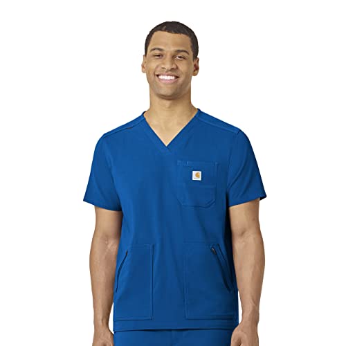 Haut médical Carhartt homme bleu marine XL : coupe moderne 5 poches pour la clinique