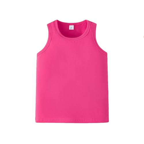 2T-12Y Baby Toddler Girl Tank Tops Sleeveless Undershirt Kids Solid Color Shirt Casual Tee