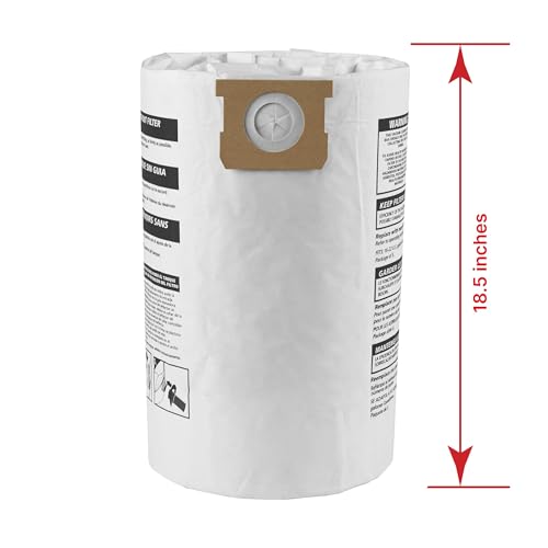 Shop-Vac 9066366, sacos de filtro de vácuo descartáveis de filtragem geral, serve para tanques de 15