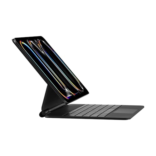 QUARK Funda de teclado para iPad Pro de 13 pulgadas (M4) 2024, teclado mágico con retroiluminación para iPad Pro 13, funda de teclado con trackpad multitáctil, diseño de conexión automática, color