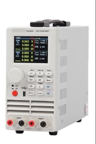 DCL6104/DCL6204 Single/Dual Channel 400W 150V Programmable DC Electronic Load LED Power Aging Battery Discharge Tester,Power Supply Tester(6104)