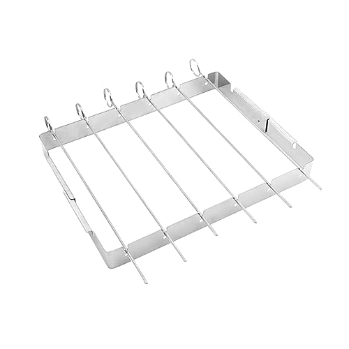 Mikikit Portable Stainless Steel Bbq Grill for Camping and Outdoor Grilling Includes Skewers and Easy to Clean for Picnics and Outdoor Barbecue Activities