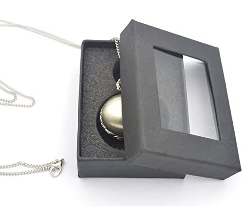 Ubersweet® Watch with Box Silver Tone Case Ball Design Womens Ladies Girls Pocket Watch Nice Xmas Gift Price H029